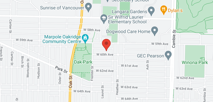 map of 833 W 60TH AVENUE